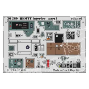 Eduard photodecoupe militaire 36269 Interieur HEMTT Italeri 1/35 Promotion Saisonnière