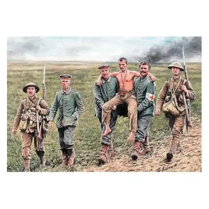 Nouveauté Master Box maquette militaire 35158 BATAILLE DE LA SOMME 1916 ENTRAIDE SOLDATS BRITANNIQUES ET ALLEMANDS 1/35