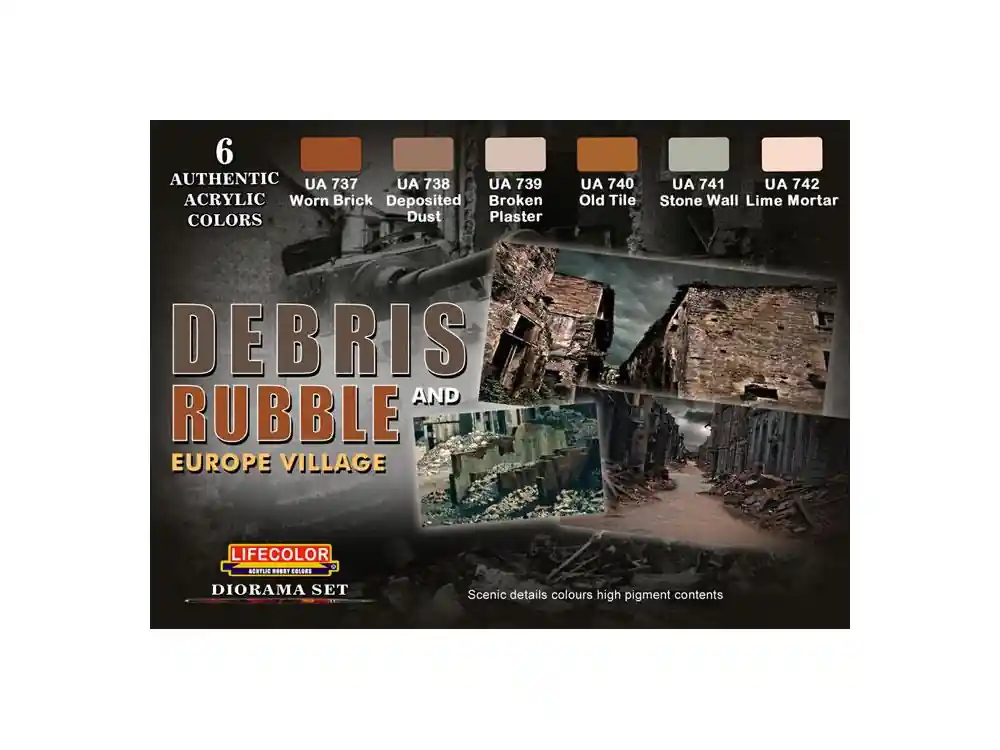 Super Prix Lifecolor set de peintures CS31 SET DEBRIS et GRAVATS