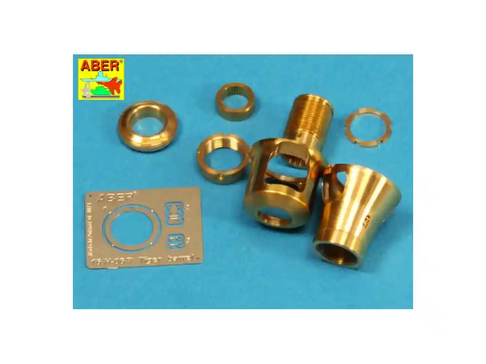 Aber 16L09 Frein de bouche pour canon de Tigre I Fin de production ou Tigre II (Tourelle Henschel) Tamiya & Trumpeter 1/16 Prix Choc