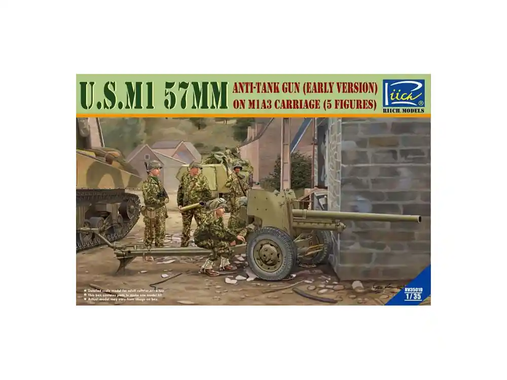 Super Prix Riich Models maquette militaire RV35019 CANON ANIT-CHARS US M1 57MM (Début De Production) SUR CHASSIS M1A3 1/35