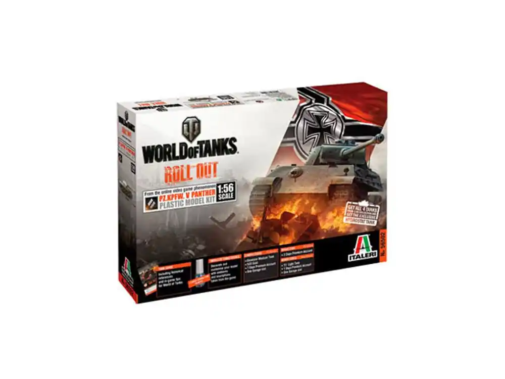 Italeri maquette militaire 56502 Pz.Kpfw. V Panther Wold of Tanks 1/56 Offre Du Jour