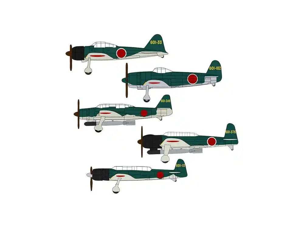 Acheter En Ligne Hasegawa maquette avion 72156 set d‘avions pour IJN porte avions de la flotte Japonaise 1/450