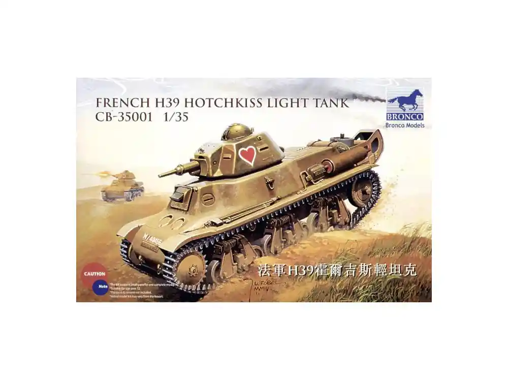 Bronco maquette militaire CB 35001 Char leger Francais H39 Hotchkiss 1/35 Prix Réduit