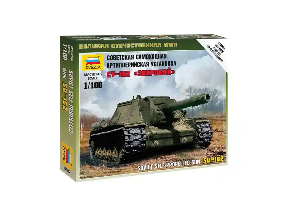 Meilleure Vente Zvezda maquette militaire 6182 Canon Automoteur Su-152 1/100