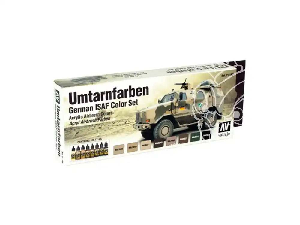 Vallejo Set Model Air 71159 Umtarnfarben Set couleurs Allemandes ISAF 8 x 17ml Acheter En Ligne