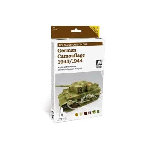 Dernier Modèle Vallejo Set Afv Camouflage colors 78414 Camouflage Allemand 1943 / 1944 6 x 8ml