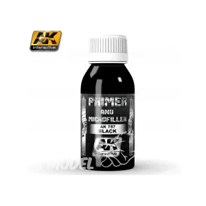 AK interactive PRIMER ak757 APPRÊT et MICROFILLER Noir 100ml Marque