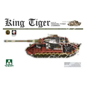 Takom maquette militaire 2045 King Tiger tourelle Henschel avec Zimmerit 1/35 Offre Limitée
