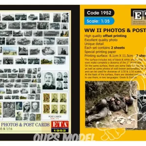 ETA diorama 1952 Imprimé Photos et cartes postales WWII 1/35 - 1/16 Seulement Aujourd'hui