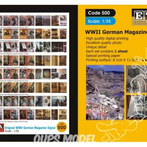ETA diorama 500 Imprimé Magazine Allemand WWII Signal 1/35 Prix Promo