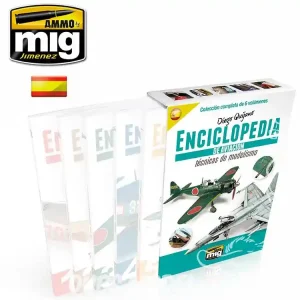 Authentique MIG magazine 6059E Boite pour 6 Volume de l‘Encyclopédie des techniques de modelisme des avions en langue Castellane