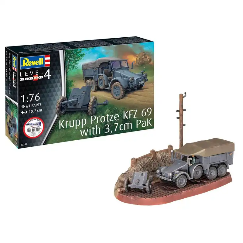 Maquette Camion Militaire Starter Kit Krupp Protze KFZ 69 - Revell Solde