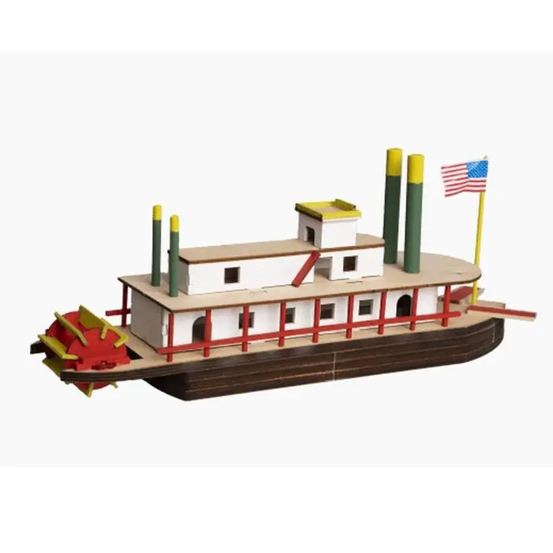 Maquette bateau en bois Fluvial à roue Orléans - Artymon Offre Du Jour