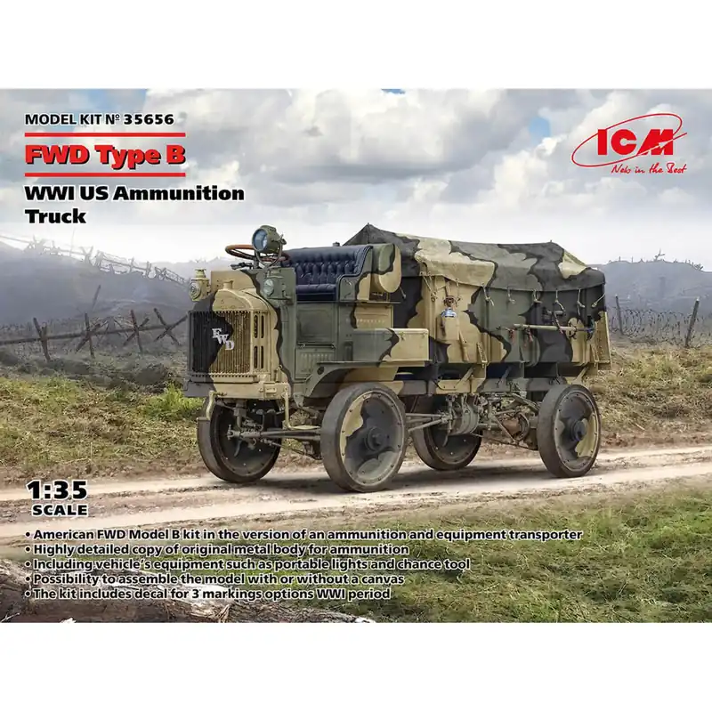 Nouveauté Maquette Véhicule Militaire FWD Type B-WWI US - ICM