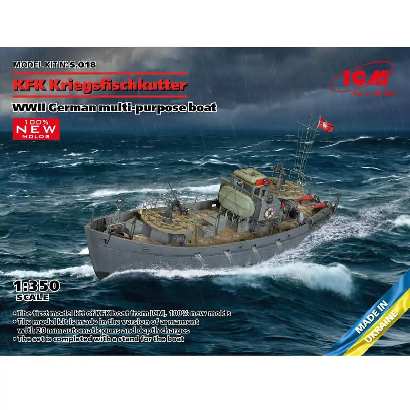 Soldes Maquette bateau KFK Kriegsfischkutter, Bateau allemand de la Seconde Guerre mondiale - ICM