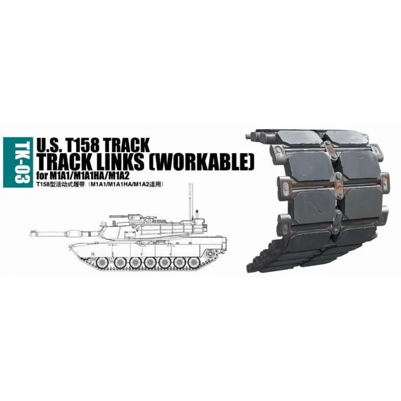 Accessoires de maquettes Chenilles U.S. T158 pour char M1A1/M1A1HA/M1A2 - Trumpeter Solde