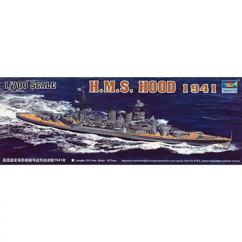 Populaire Maquette bateau H.M.S Hood 1941 - Trumpeter