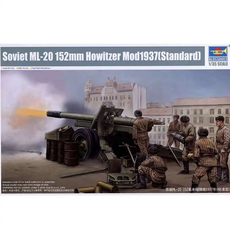 Offre Limitée Maquette Canon Howitzer soviétique ML-20 152mm - Trumpeter