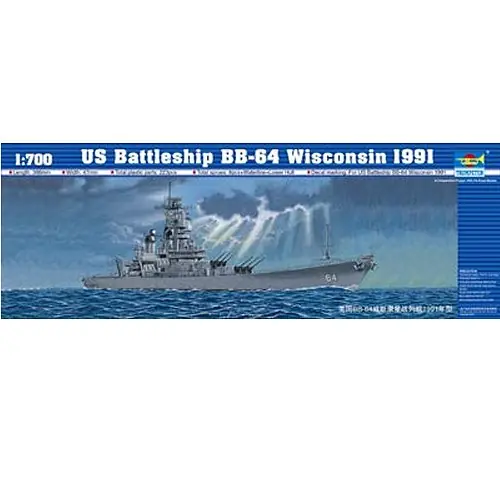 Prix Choc Maquette bateau Cuirassé U.S. BB-64 Wisconsin 1991 - Trumpeter