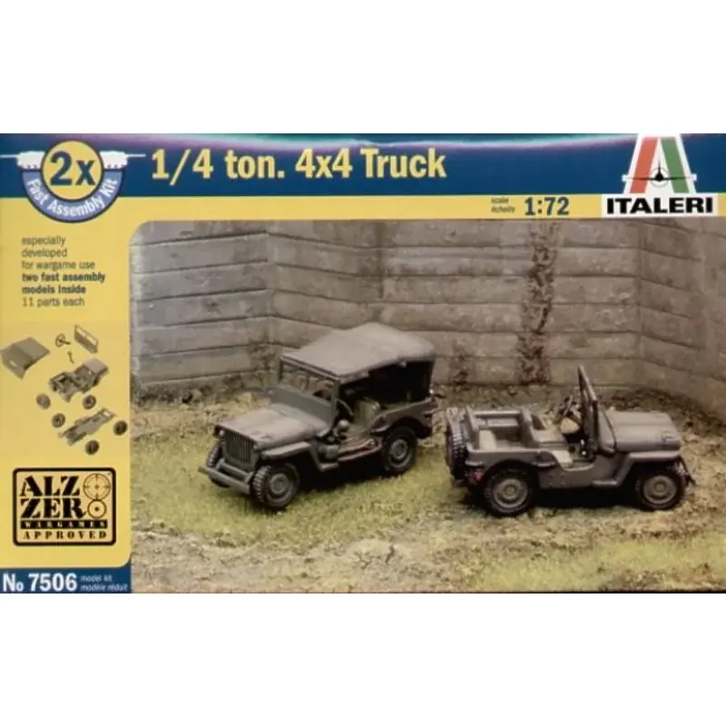 Prix Réduit Maquette Jeep Willy pack inclut 2 véhicules à clipser (snap together) - spécial wargame