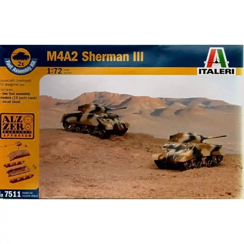 Maquette M4A2 Sherman III inclut 2 véhicules à clipser (snap together) - spécial wargame Nouvelle Collection