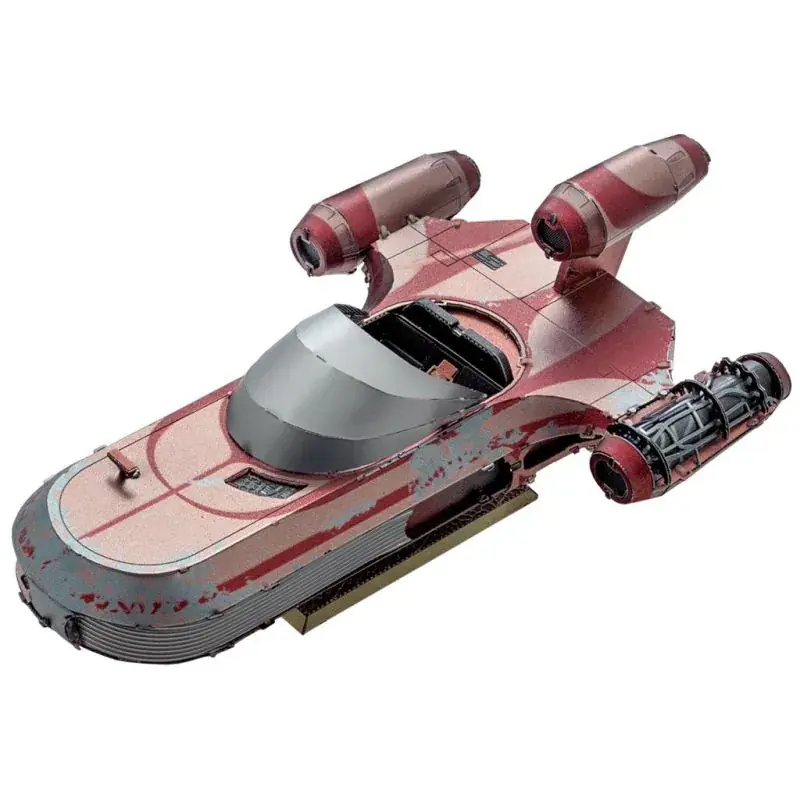 Acheter En Ligne MetalEarth STAR WARS X-34 LANDSPEEDER 11,2x7,3x4cm, maquette 3D en métal avec 2,5 feuilles, sur carte 12x17cm, 14+