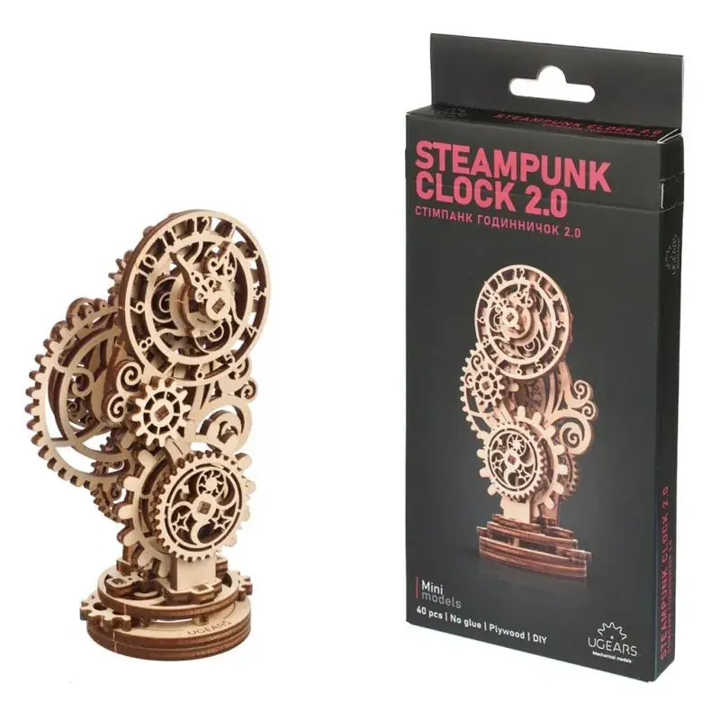 Expédition Rapide UGEARS Modèles Mécaniques ENGRENAGES 8x13,5x5,3cm, 40 pièces, temps de montage 1h, boîte 20,3x9,2x1,4cm, en bois, 8+