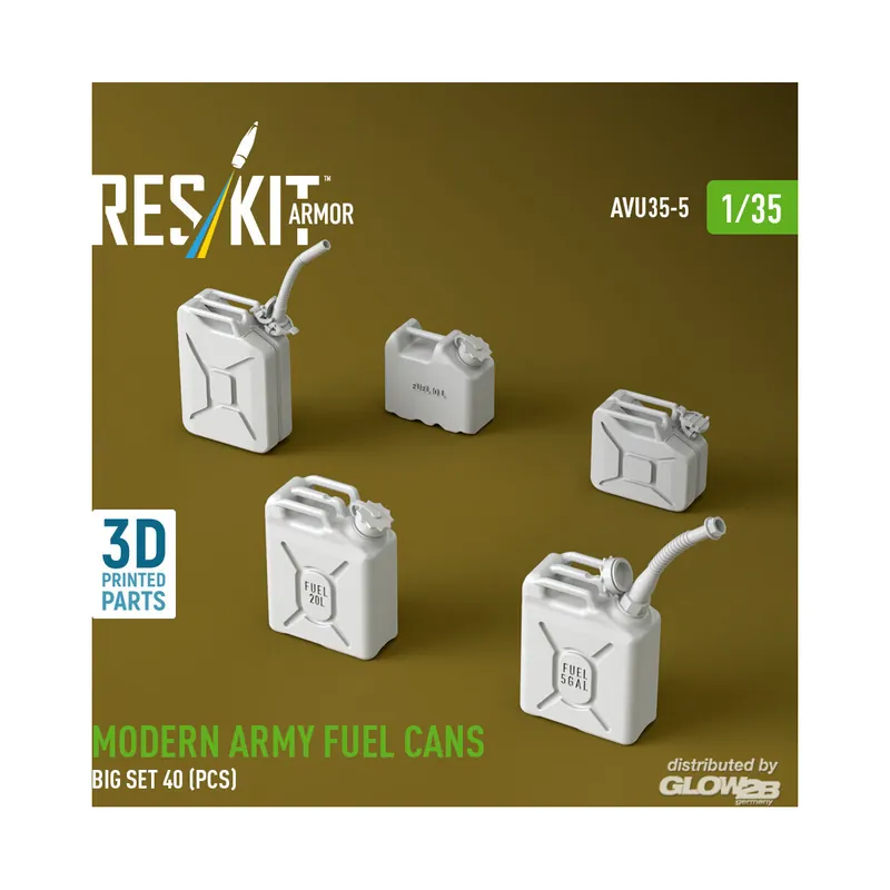 Must-Have Maquette Modern army fuel cans, big set (3D Printed)