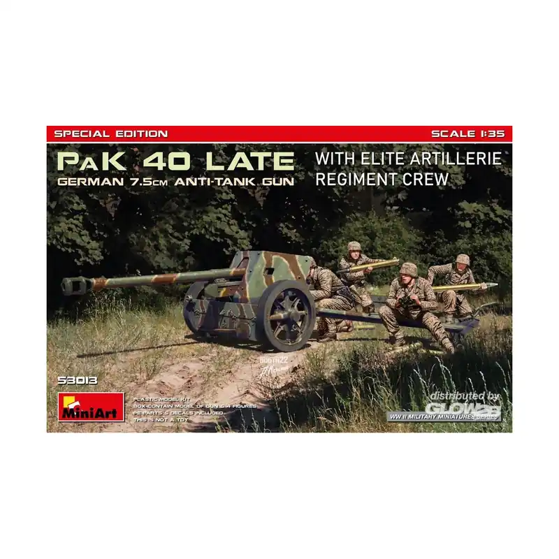 Maquette German 7.5cm PaK 40 Late w/Elite Artillerie Regiment Crew. Special Edition Acheter En Ligne