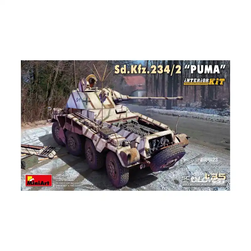 Maquette Sd.Kfz.234/2 “Puma”. Interior Kit Commander Maintenant