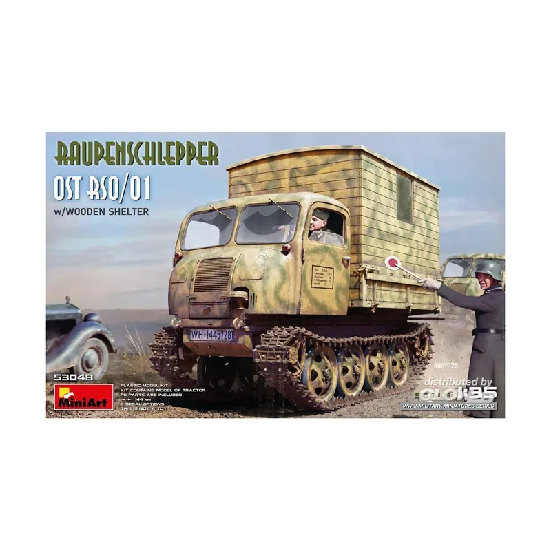 Réduction Maquette Raupenschlepper Ost RSO/01 w/Wooden Shelter