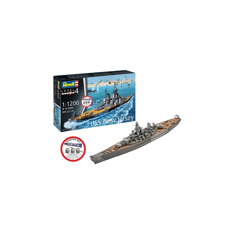Acheter Direct Maquette Starter Kit Battleship USS New Jersey
