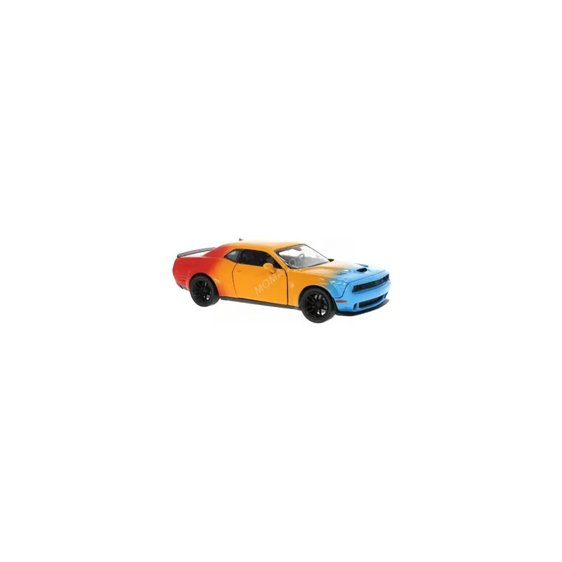 Réduction Miniature Dodge challenger srt hellcat widebody 2018 bleue/orange/rouge custom