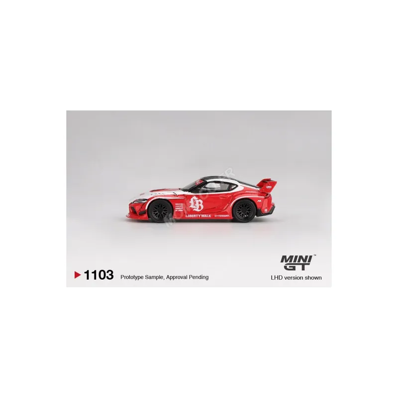 Miniature Toyota gr supra lb-works 2025 rouge/blanc (blister edition) (lhd) Expédition Rapide