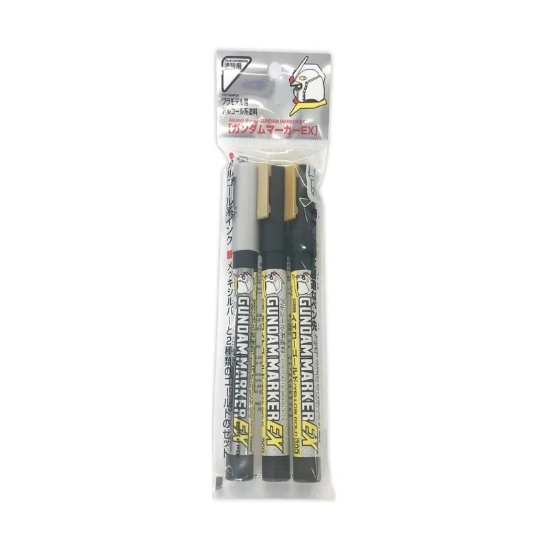 Gunze mr. hobby xgms-100 gundam marker ex plated silver & gold (2 types) Marque