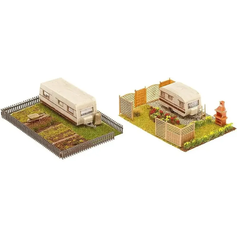 2 Jardins avec caravanes - FALLER 180495 - HO 1/87 - EP III Réduction