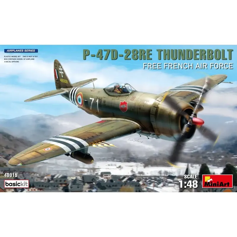 Jusqu'à Épuisement Des Stocks Avion militaire P-47D-28RE Thunderbolt "Free French Air Force" - Miniart 550048015 - 1/48