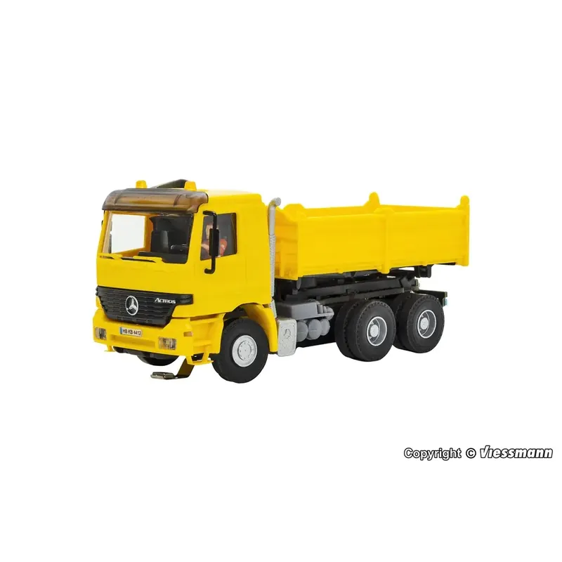 Camion benne motorisé Mercedes-Benz ACTROS Viessmann 8015 - HO 1/87 livrée Jaune Remise