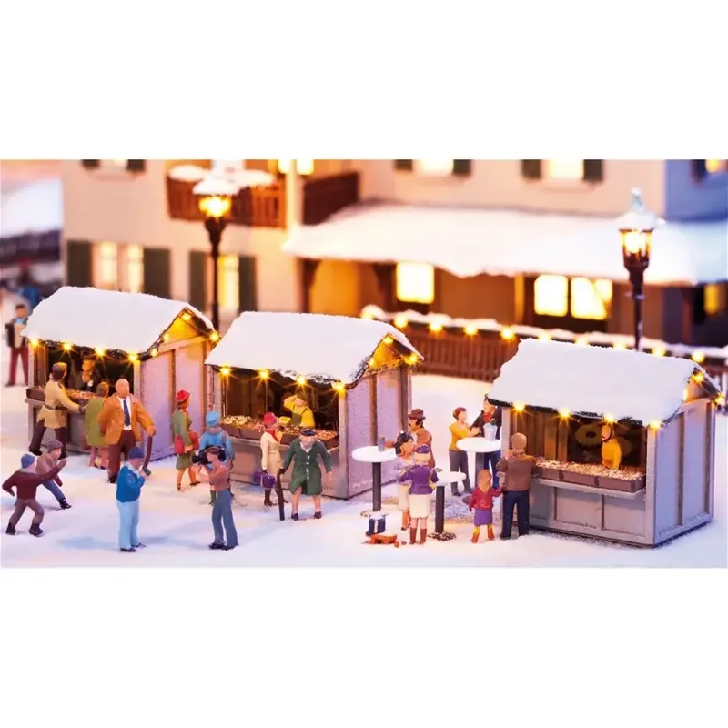 Chalets du marché de noël - Noch 66412 - HO 1/87 Achetez Aujourd'hui