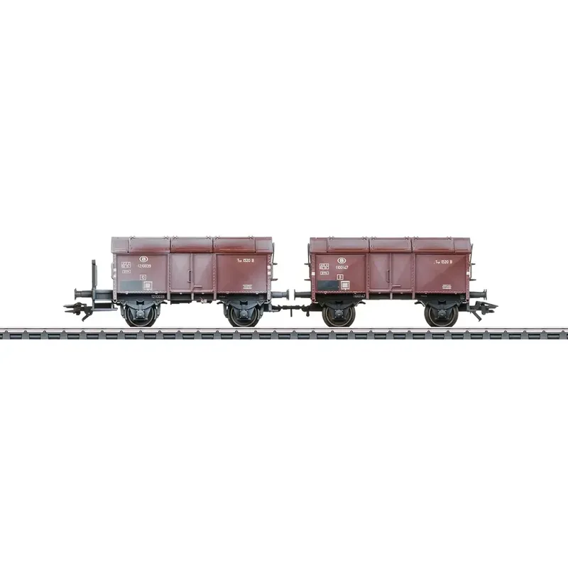 Affaire À Saisir Coffret de 2 wagons à couvercles rabattables - Märklin 46018 - HO 1/87 - SNCB - Ep III - 3R