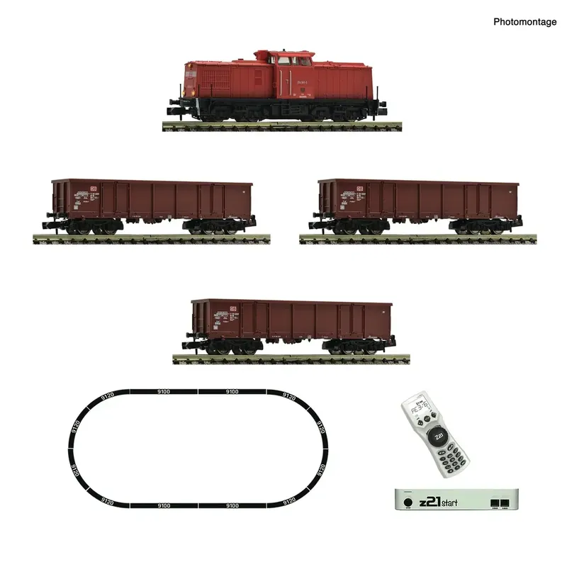 Coffret de départ z21 Locomotive diesel série 204 avec train de marchandises - Fleischmann 5170005 - N 1/160 - DB AG - Ep V-VI - Digital - 2R Retour Gratuit