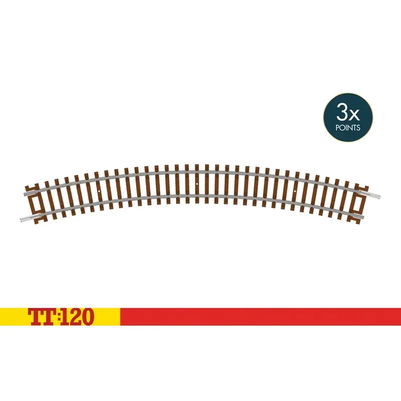 Courbe 3e rayon 30° 353 mm - Hornby TT8005 - TT 1/120 Commander Maintenant