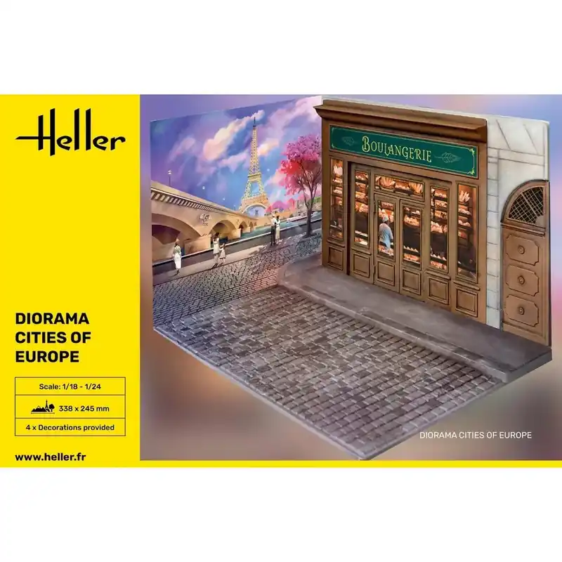 Diorama Des Villes D‘Europe - 250x375x70mm - Heller 81256 - 1/24 Acheter Direct