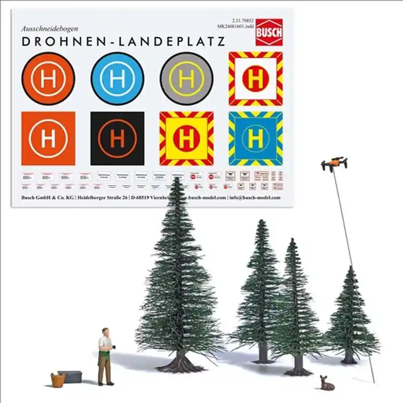 Ensemble d‘actions Sauvetage du faon - Busch 79852 - HO 1/87 Certifié