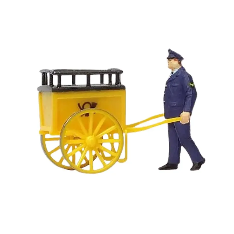Seulement Aujourd'hui Facteur + Chariot - Preiser 28083 - HO 1/87