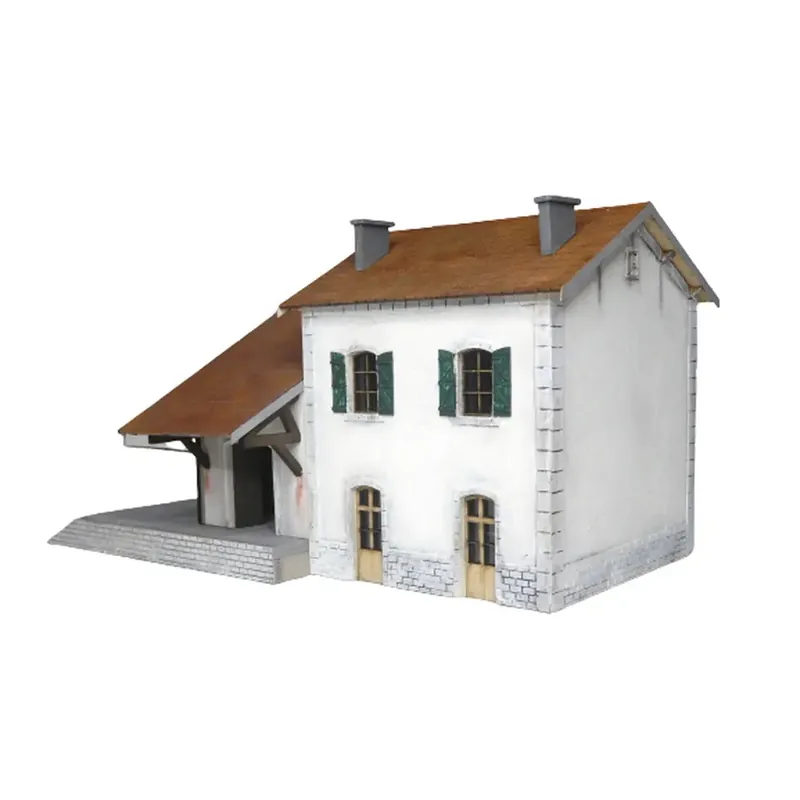 Offre Exclusive Gare avec halle à marchandises - Bois Modélisme 101003 - HO 1/87 - SNCF - 124 pièces