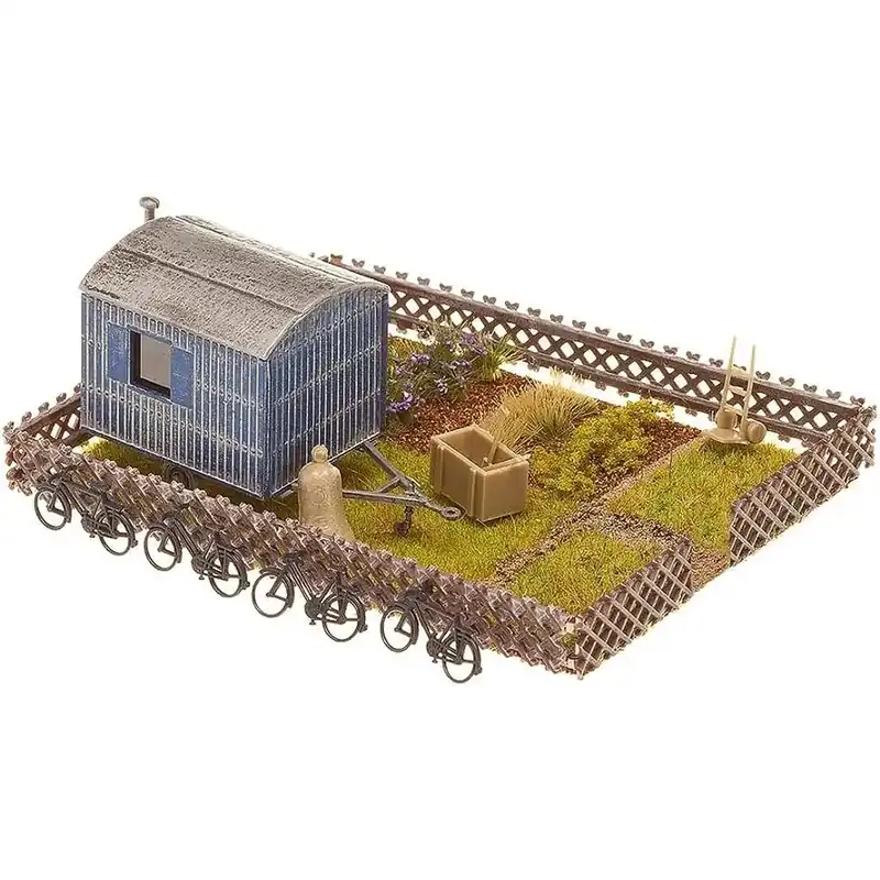 Acheter En Ligne Jardin d‘ouvrier avec mobil home FALLER 180490 - HO 1/87