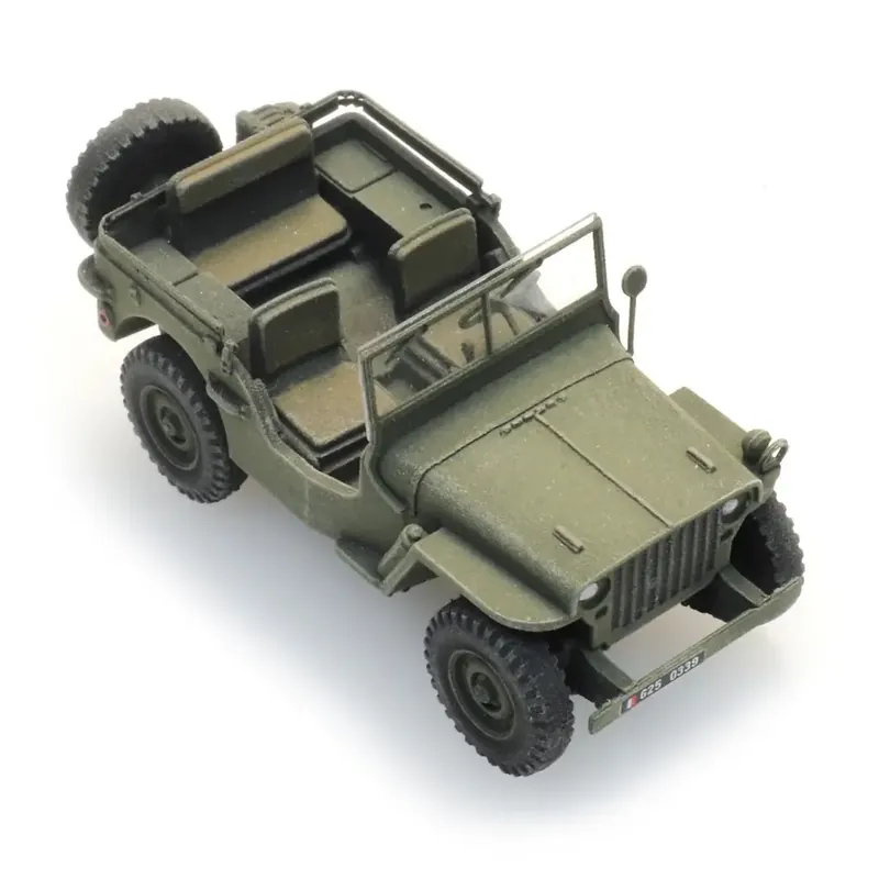 Certifié Jeep verte FR M201 - Artitec 6870581 - HO 1/87