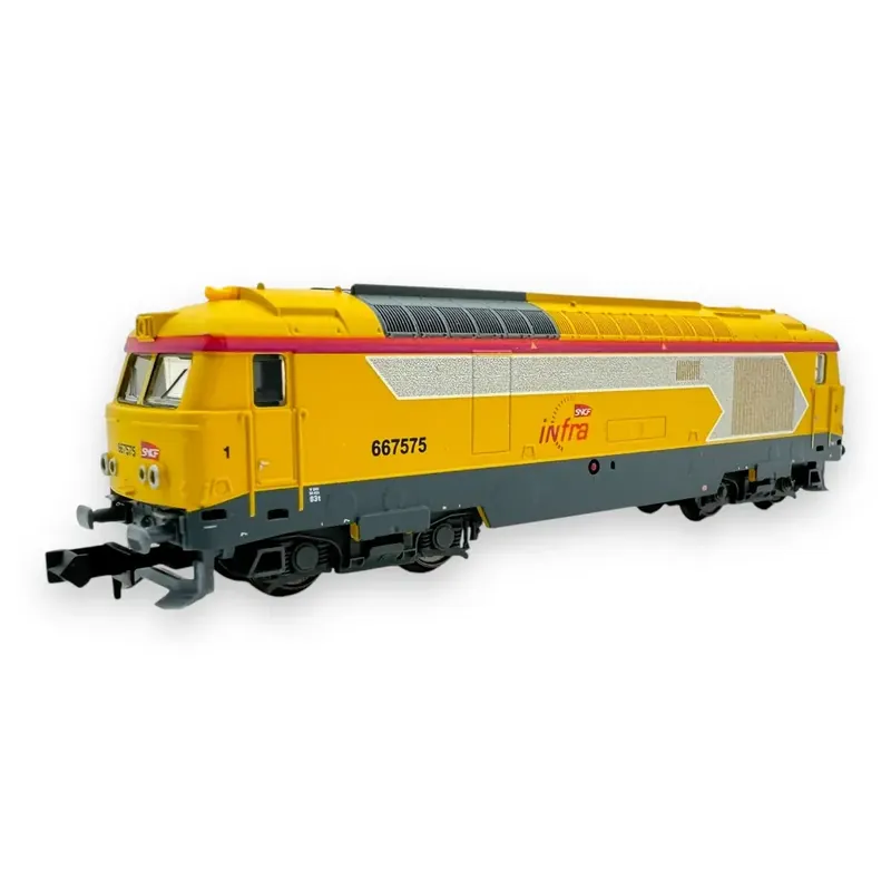 Soldes Locomotive diesel BB 67400 "infra" - MiniTrix 16707 - N 1/160 - SNCF - EP VI - 2R - DCC Son